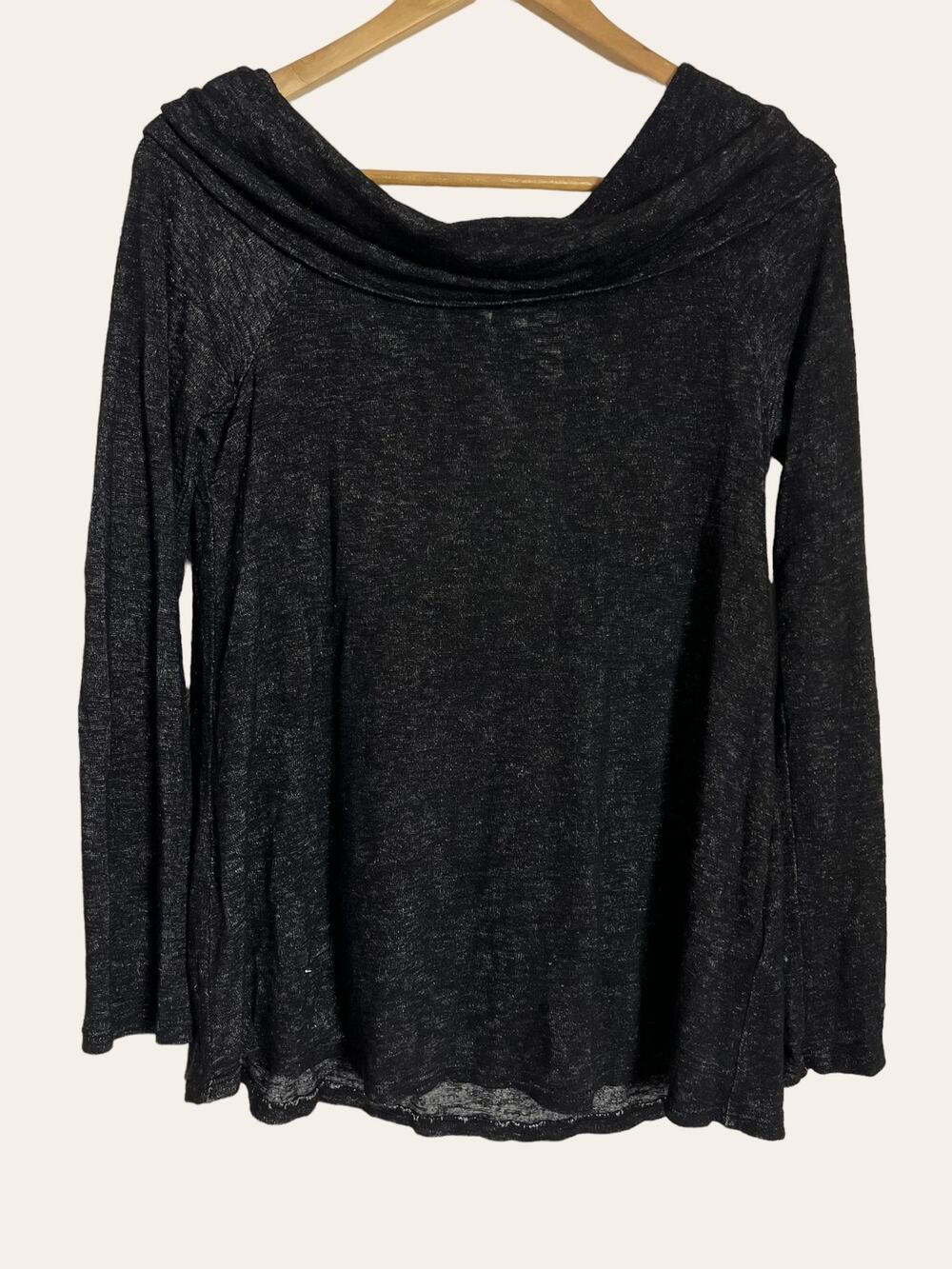 Velvet by Graham Spencer Dark Gray Cowlneck Long Sleeve Pullover Sweater Size S